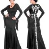Alien Skelett Kleid Frauenkostüm