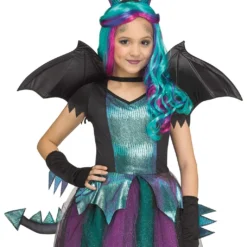 Fantasy Dragon Mädchen Kostüm -Grusel Kostuem Welt fantasy dragon maedchenkostuem drachen kostuem fuer maedchen 37627 3