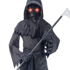 Phantom Kinderkostüm Mit Leuchtenden Augen -Grusel Kostuem Welt geisterphantom kinderkostuem mit leuchtaugen glowing eye phantom children costume halloween kostueme 39377 3