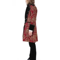 Gothic Aristokrat Herren Mantel Gold Rot -Grusel Kostuem Welt gothic aristokrat herrenmantel gold rot brokatmuster gothic aristocrat mens coat gothic mantel 39102 3
