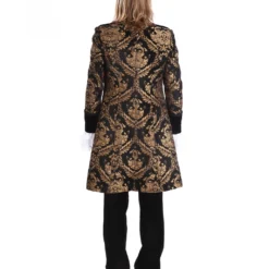Gothic Aristokrat Herren Mantel Gold Schwarz -Grusel Kostuem Welt gothic aristokrat herrenmantel gold schwarz brokatmuster gothic aristocrat mens coat gothic mantel 39099 4