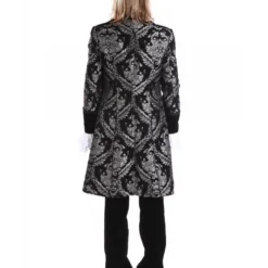 Gothic Aristokrat Herren Mantel Silber Schwarz -Grusel Kostuem Welt gothic aristokrat herrenmantel silber schwarz gothic aristocrat mens coat gothic mantel 39103 3
