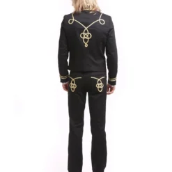 Gothic Parade Jacke Schwarz Gold 11 Gothic Parade Jacke Schwarz Gold -Grusel Kostuem Welt gothic parade herren jacke schwarz gold offiziersjacke mit gold boduere dompteursjacke schwarz 39104 6