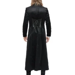 Gothic Vampir Piratenmantel -Grusel Kostuem Welt gothic vampir piraten mantel gothic samtmantel schwarzer herrenmantel 54312 06