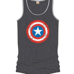 Captain America Herren Tank Top Grau