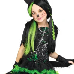 Coole Katze Kinderkostüm 6 Coole Katze Kinderkostüm -Grusel Kostuem Welt kool kat katzenkostuem gothic punk katzenkostuem fuer maedchen neon kostueme guenstig kaufen 21173 03