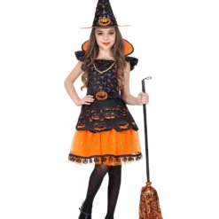Kürbishexe Kinderkostüm -Grusel Kostuem Welt kuerbishexe kinderkostuem pumpkin witch child costume halloween kinderkostuem 51735 03