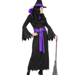 Lavara Hexenkostüm -Grusel Kostuem Welt lavara hexenkostuem mit guertel und hexenhut lavara witch costume with belt and witch hat 37379 03