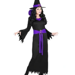 Lavara Hexenkostüm -Grusel Kostuem Welt lavara hexenkostuem mit guertel und hexenhut lavara witch costume with belt and witch hat 37379 04