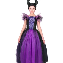 Malefizia Kinderkostüm Mit Kopfschmuck -Grusel Kostuem Welt malefizia kinderkostuem mit kopfschmuck malefizia child costume with horns halloween kostuem 52046 03