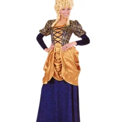Marquise Kostüm Blau/gold XL