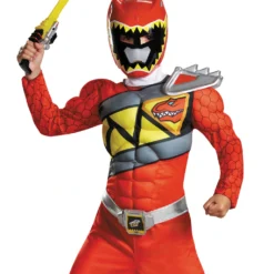 Power Ranger Red Ranger Dino Charge Muskelkostüm