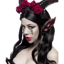 Rose Devil Kostüm Mit Flügel -Grusel Kostuem Welt rose devil damenkostuem mit fluegel rose devil costueme with wings gothic teufelin kostuem 54458 04