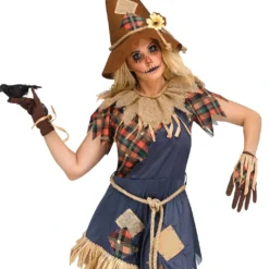 Scary Crow Damen Kostüm -Grusel Kostuem Welt scary crow damen kostuem vogelscheuche kostuem halloween damen kostuem 37635 3