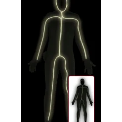 Schwarzer Skinsuit Mit Licht Für Herren