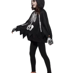 Skelett Kinder Poncho Mit Handschuhe 6 Skelett Kinder Poncho Mit Handschuhe -Grusel Kostuem Welt skelett kinder poncho mit handschuhe skelett ueberwurf als halloween verkleidung skeleton kit 35848 3