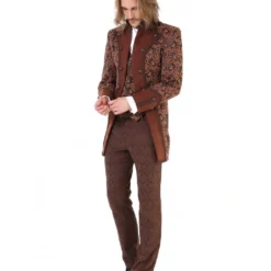 Steampunk Aristokrat Herren Mantel Braun -Grusel Kostuem Welt steampunk aristokrat herren mantel braun steampunk aristocrat mens coat brown steampunk mantel 39105 3