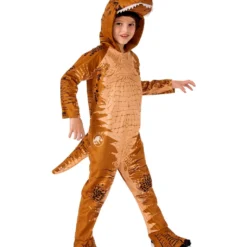 T-Rex Kinderkostüm Mit Kapuze Braun