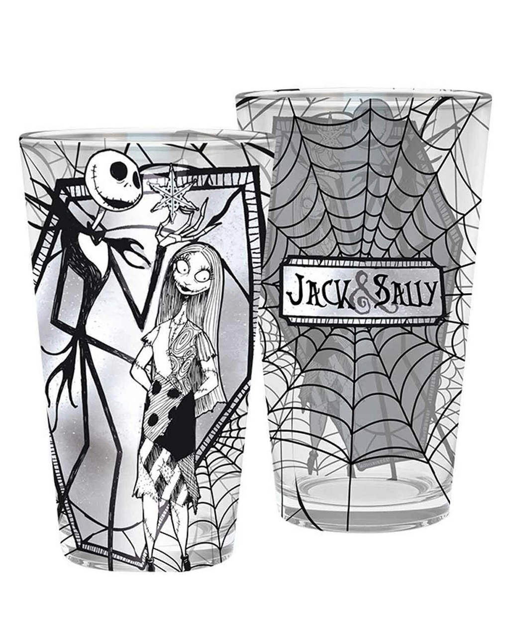Nightmare Before Christmas - Jack & Sally Glas