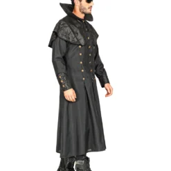 Totengräber Kostüm Mantel Mit Kragen Für Herren -Grusel Kostuem Welt totengraeber kostem grave keeper costuem halloween maennerkostuem 38121 03
