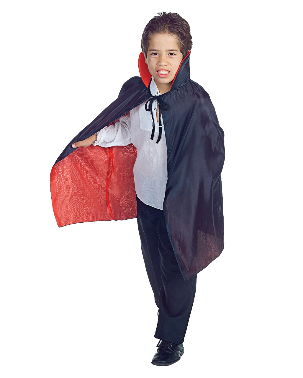 Vampir Kinderumhang Schwarz-rot