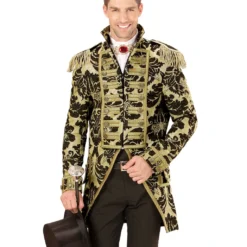 Venezianischer Militärfrack Gold-schwarz