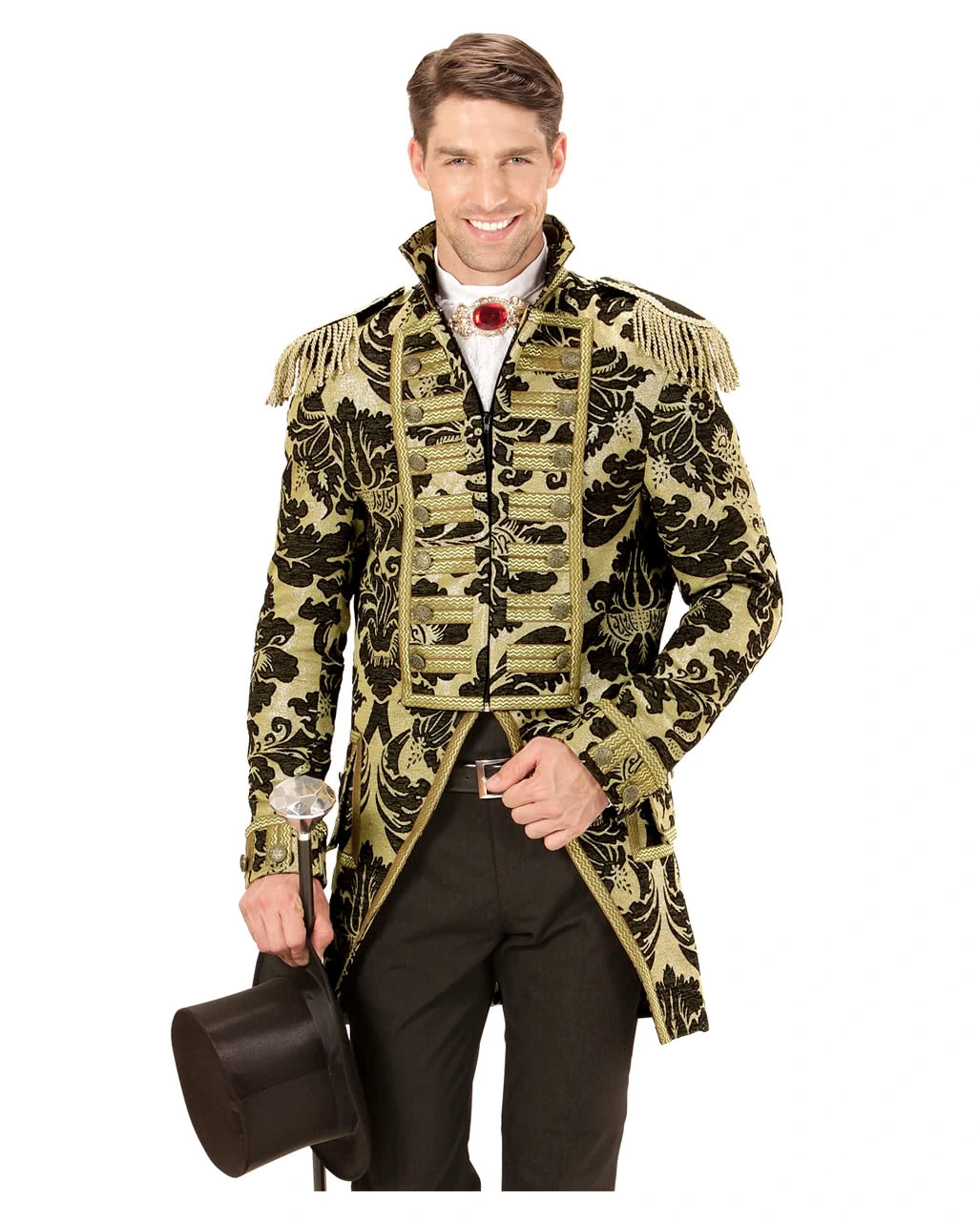 Venezianischer Militärfrack Gold-schwarz 1 Venezianischer Militärfrack Gold-schwarz