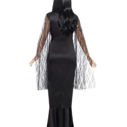 Verführerisches Morticia Kleid -Grusel Kostuem Welt verfuehrerisches morticia kleid elegantes hexen kostuem halloween abendkleid 24552 3