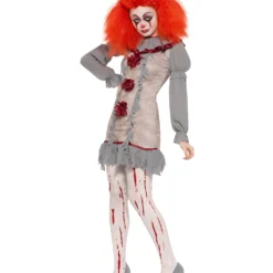 Vintage Horror-Clown Damen Kostüm -Grusel Kostuem Welt vintage horror clown damen kostuem killerclown verkleidung frauen halloween evil clown lady costume 35807 3 1