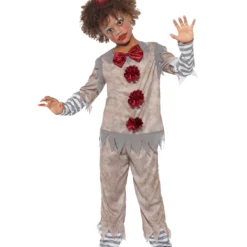 Vintage Horror-Clown Jungen Kostüm