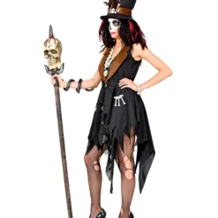 Voodoo Priesterin Kostüm -Grusel Kostuem Welt voodoo priesterin kostuem fuer damen halloween voodoo hexenmeisterin kostuem voodoo priestess costume 51876 3