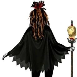 Voodoo Priesterin Poncho -Grusel Kostuem Welt voodoo priesterin poncho voodoo priestess poncho halloween kostuem voodoo kostuem 52054 03