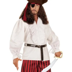 Weißes Rüschenhemd Mit Knöpfen -Grusel Kostuem Welt weisses rueschenhemd mit knoepfen karnevalshemd piratenhemd seeraeuberhemd 25592 4