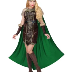 Wikingerin Damenkostüm Mit Umhang