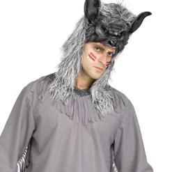 Wolfs Krieger Herrenkostüm -Grusel Kostuem Welt wolfs krieger herrenkostuem karnevalkostuem faschings kostuem fuer maenner wolf warrior costume 25808 3