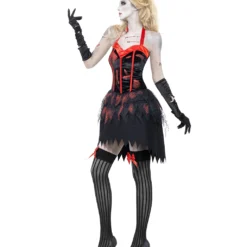 Zombie Burlesque Kostüm -Grusel Kostuem Welt zombie burlesque kostuem untote can can taenzerin verkleidung halloween zombie walk costume 21044 3