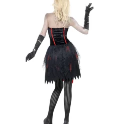 Zombie Burlesque Kostüm -Grusel Kostuem Welt zombie burlesque kostuem untote can can taenzerin verkleidung halloween zombie walk costume 21044 4