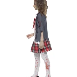 Zombie Schulmädchen Kostüm -Grusel Kostuem Welt zombie schulmaedchen kostuem blutige schuluniform fuer girls 23907 3